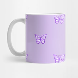 Purple butterfly pattern Mug